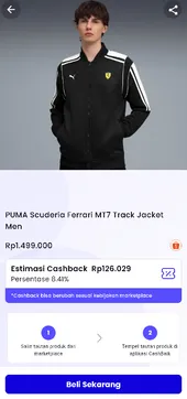 Halaman Produk aplikasi CashBaik